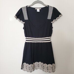 NWOT Nanette Lepore Black Knit Top